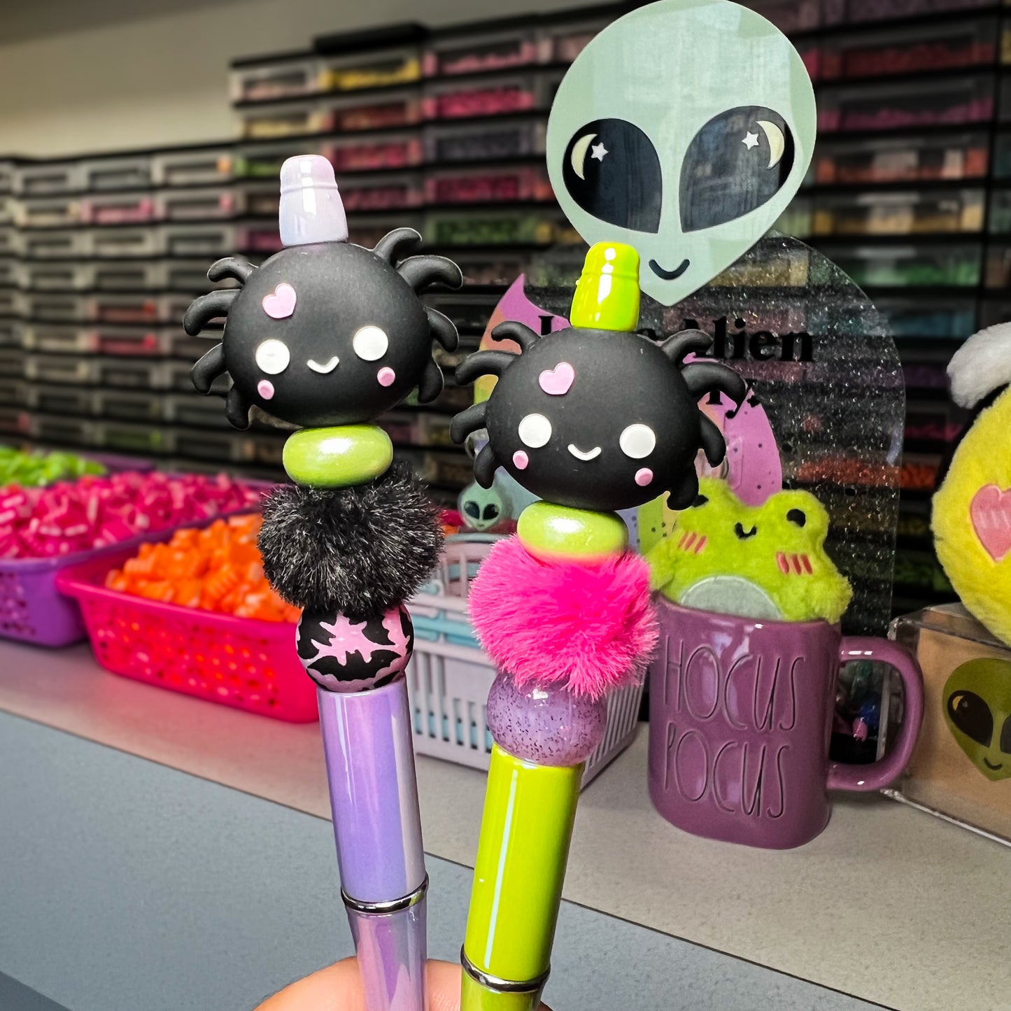 3D Spider Silicone Focal Bead (2 pcs)