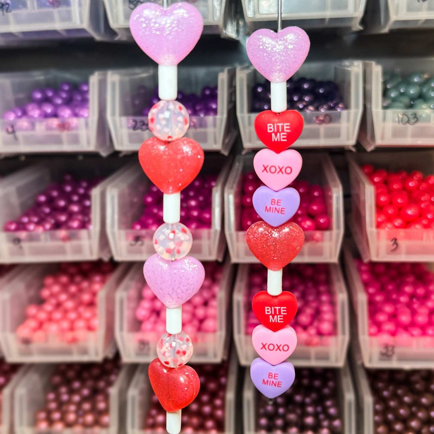EXCLUSIVE 3D Heart Lollipop Silicone Focal Beads (1pc)