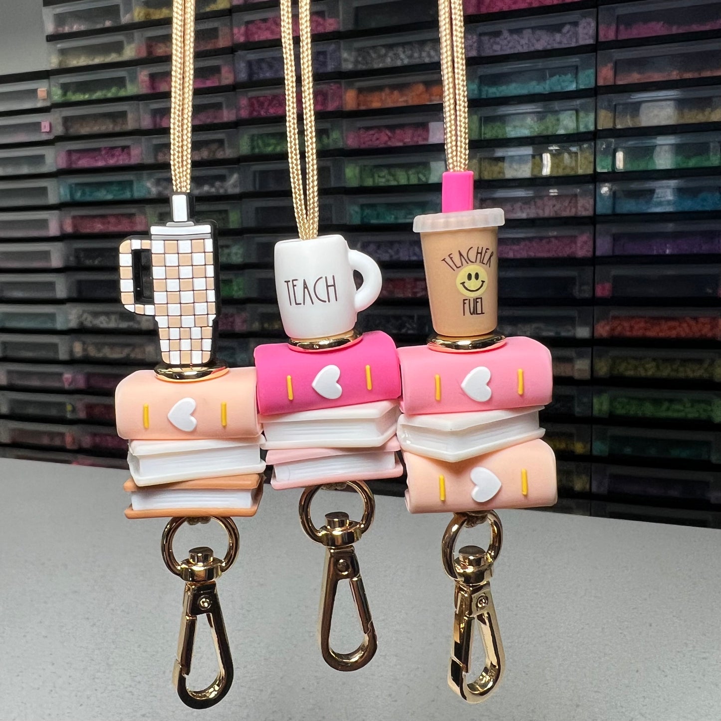 3D Book Silicone Focal Bead (pack of 2)