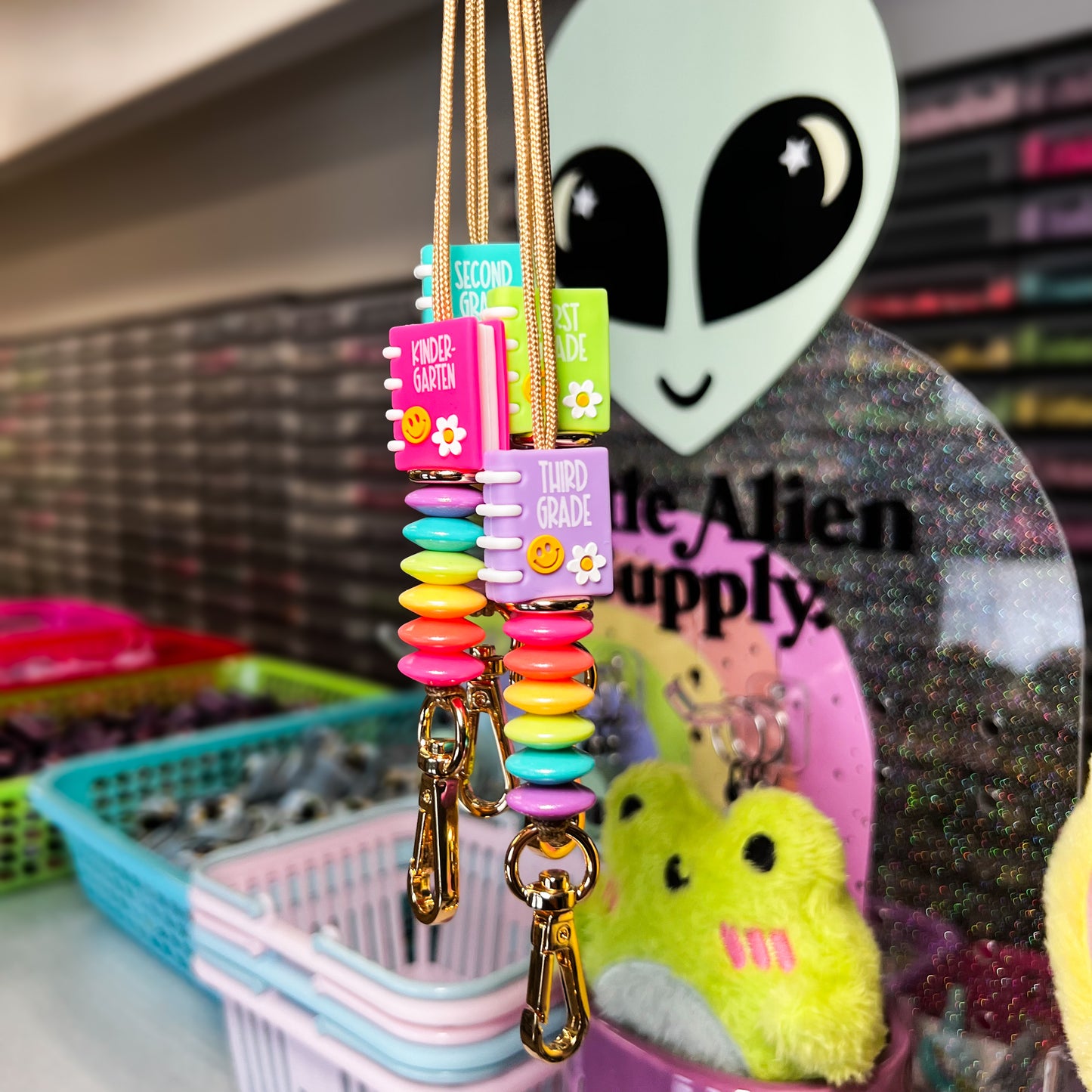 3D Teacher Grade Planner Silicone Focal Bead (2 pcs)