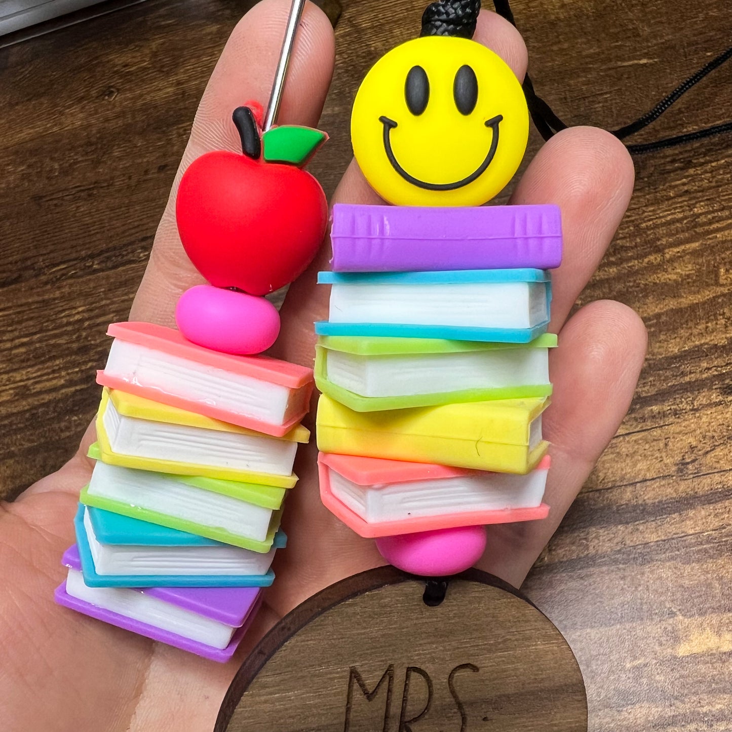 Book Silicone Focal Bead (pack of 2)