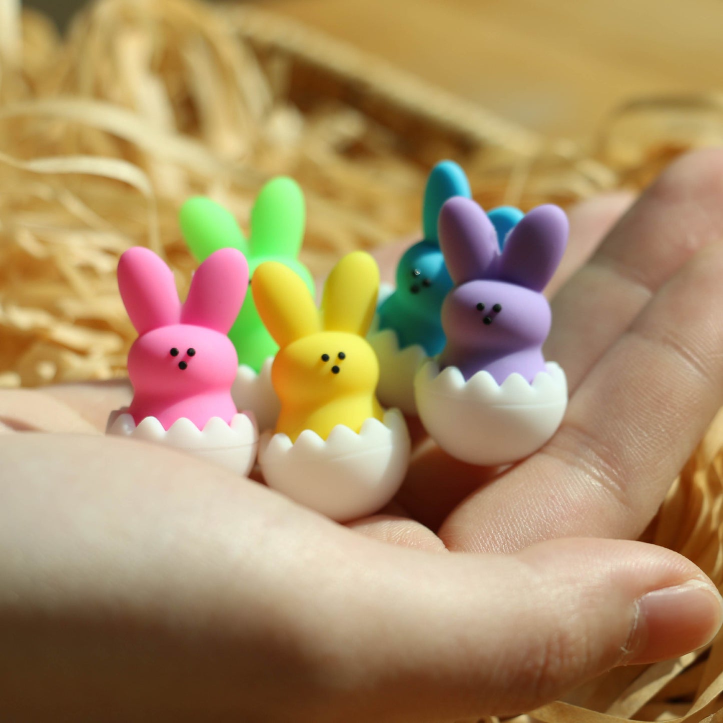 Easter Bunny Egg Silicone Focal Bead (pack of 2)