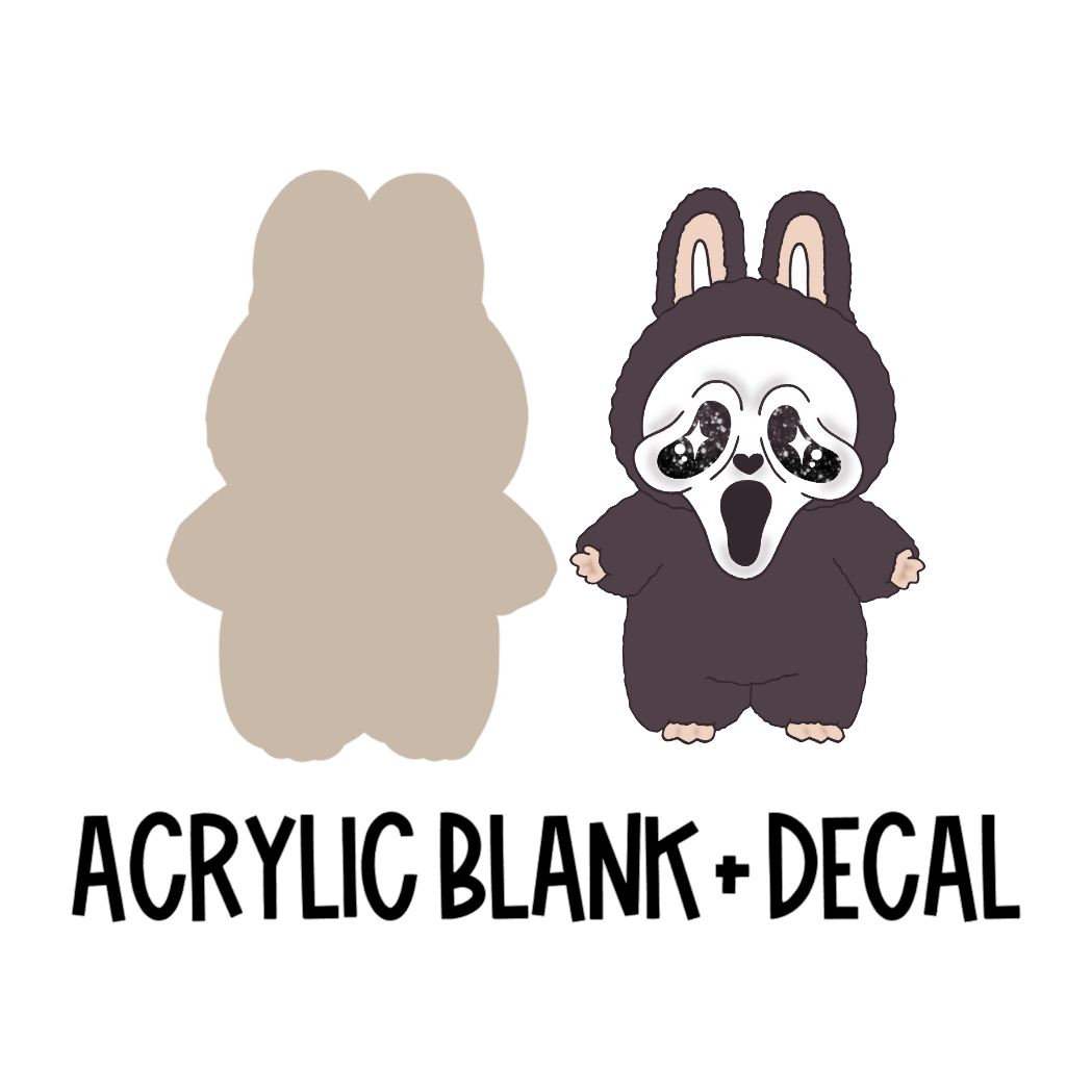 Bubu Monster Acrylic Blank + Decal Set (1 set includes 1 blank and 1 decal)