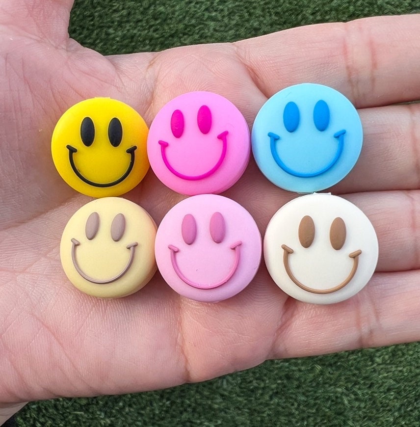 Smile Silicone Focal Bead (2 per pack)