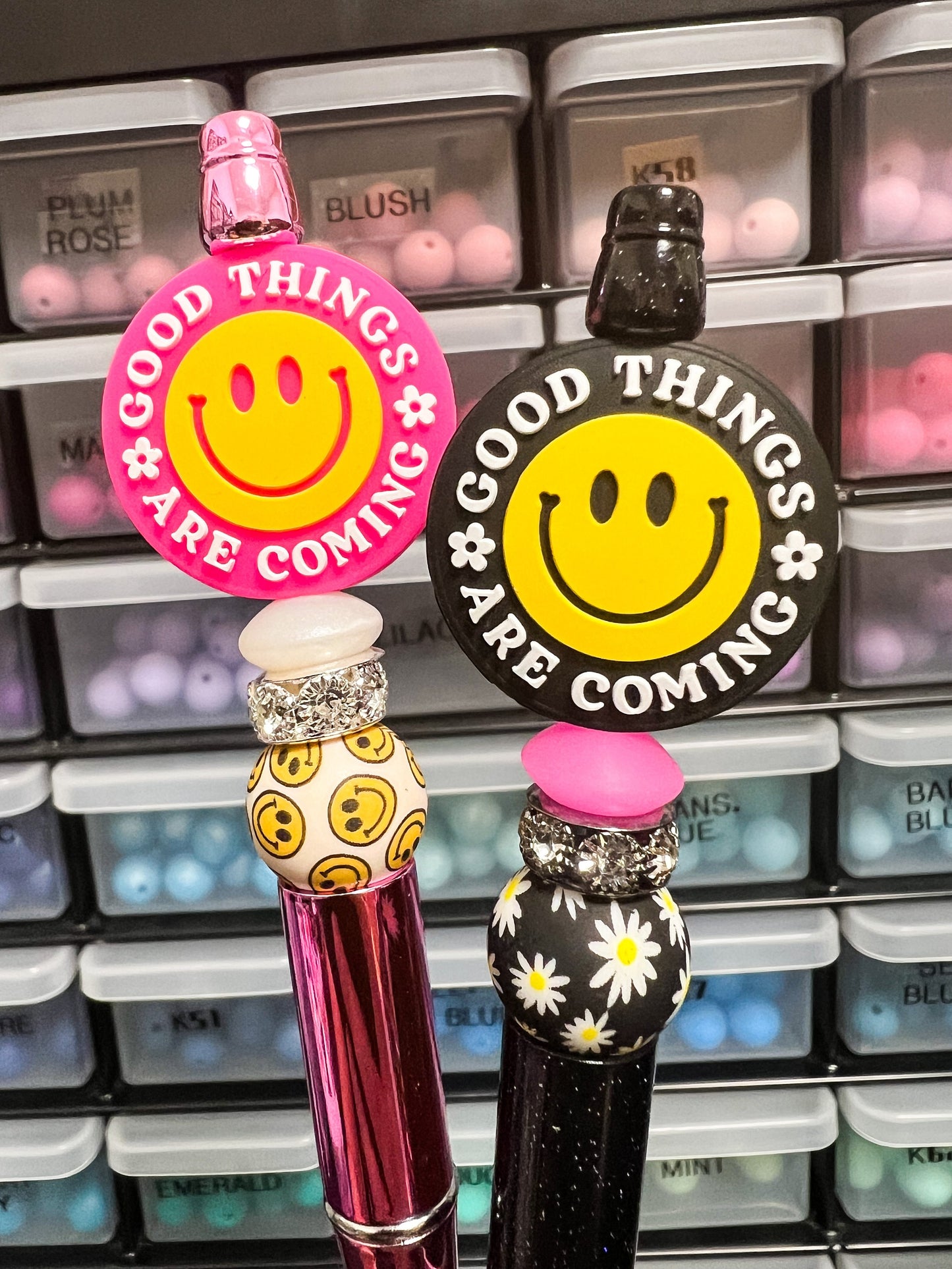 Good Things Are Coming Silicone Focal Bead (pack of 2)