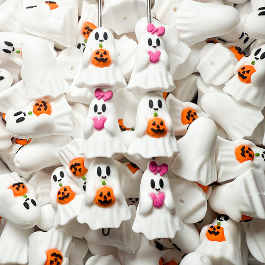 3D Ghost Silicone Focal Bead (2 pcs)