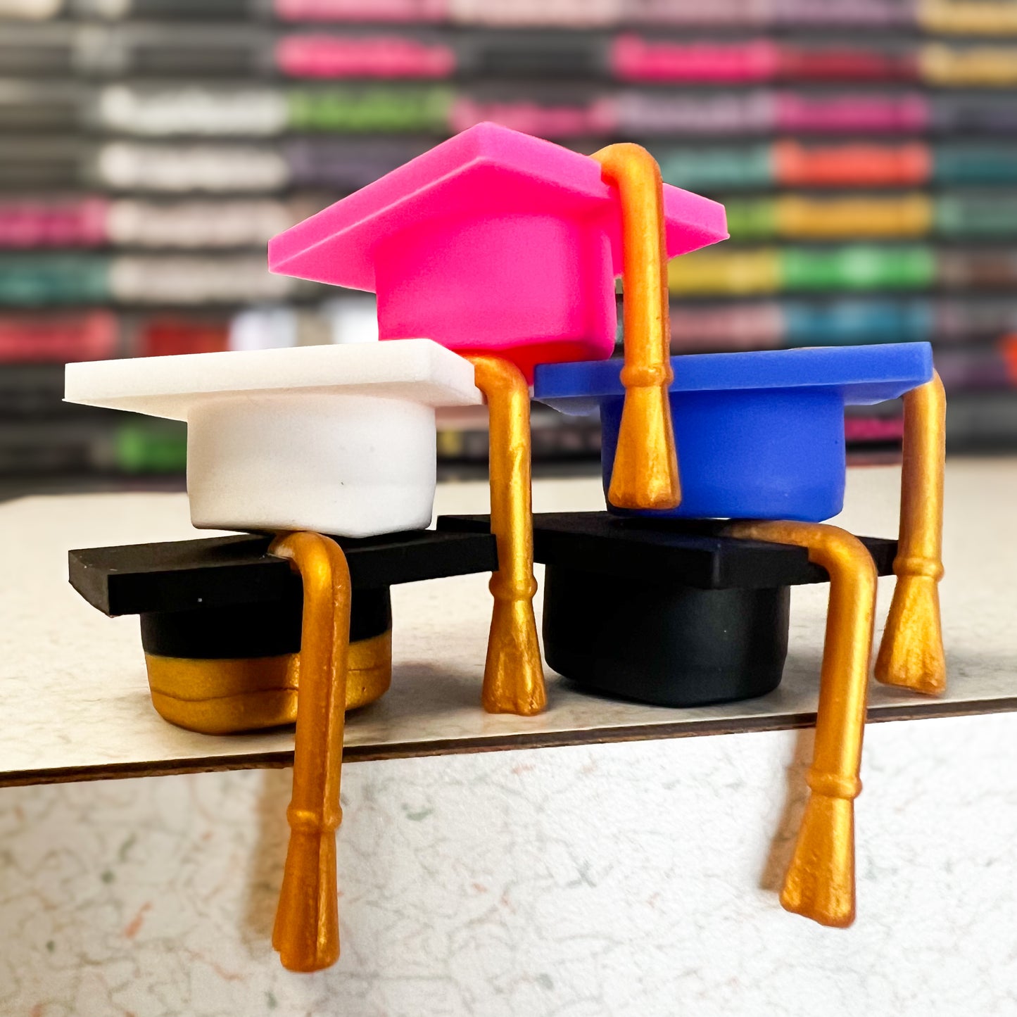 Graduation Cap Silicone Focal Bead (2 pcs) – Little Alien Supply