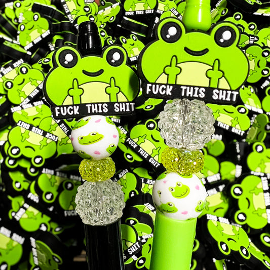 F*** This Sh** Frog Silicone Focal Bead (2 pcs)