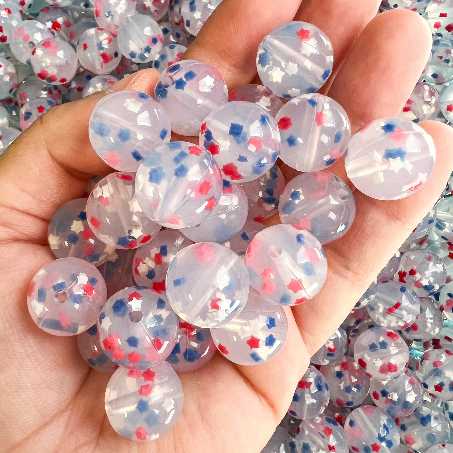 15mm Stars Confetti Beads (pack of 10)