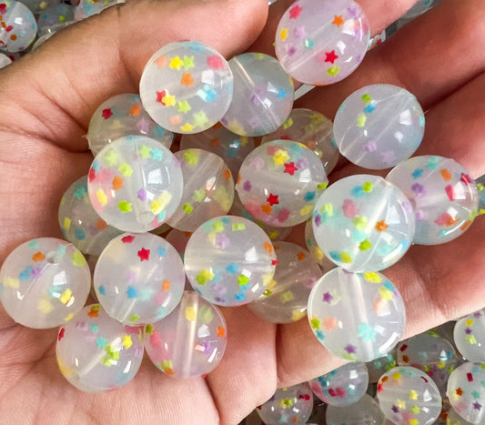 15mm Stars Confetti Beads (pack of 10)