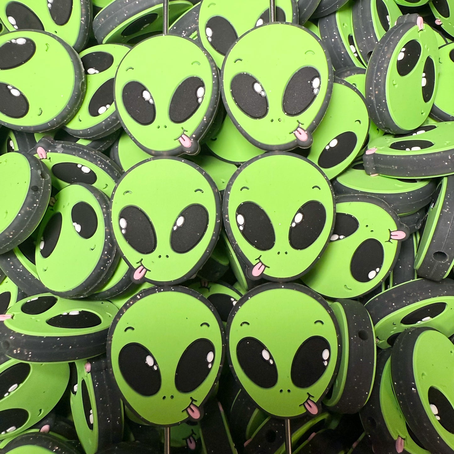 Silly Alien Silicone Focal Bead (pack of 2)