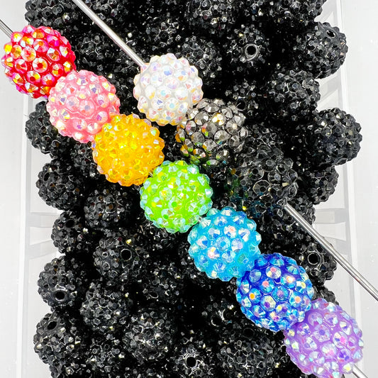 16mm Rhinestone Acrylic Beads (10pcs)