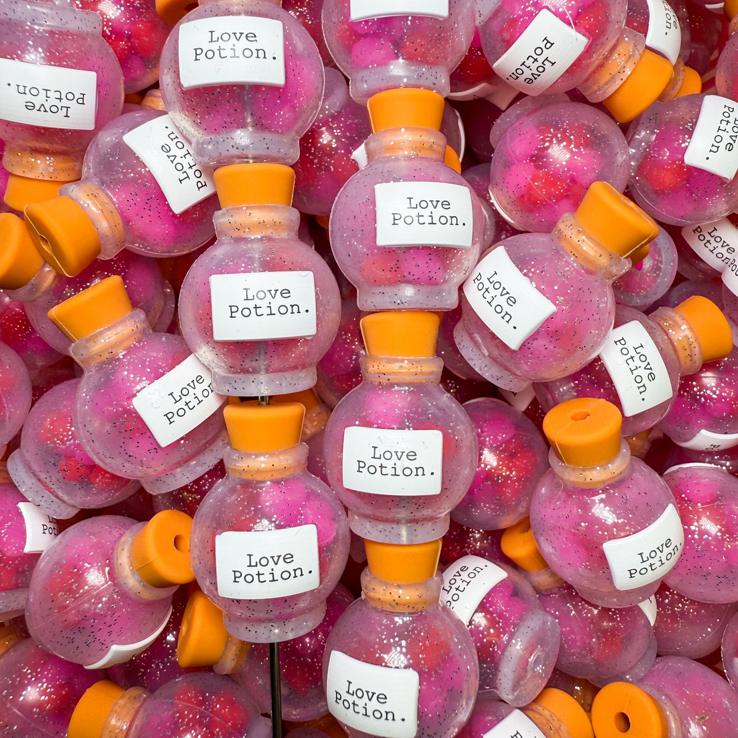 EXCLUSIVE 3D Shaker Love Potion Silicone Focal Beads (1 pc)