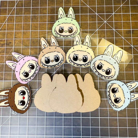 Bubu Monster Acrylic Blank + Decal Set (1 set includes 1 blank and 1 decal)