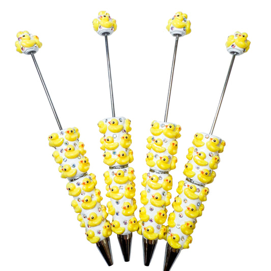 Fancy Ducks & Rhinestones Beadable Pens (1pc)