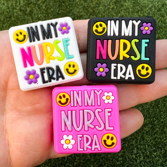 In my Nurse Era Silicone Focal Bead (Pack of 2)