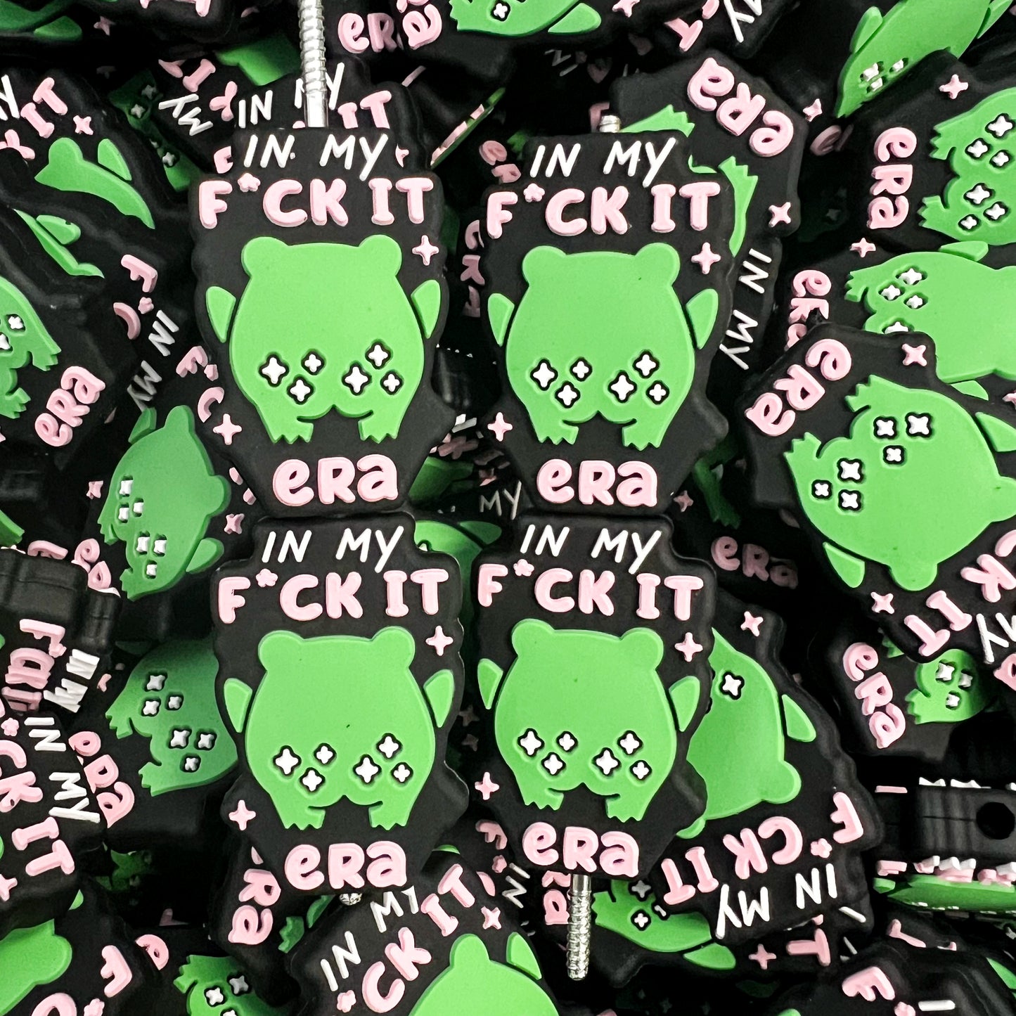 In My F**k It Era Frog Silicone Focal Bead (pack of 2)