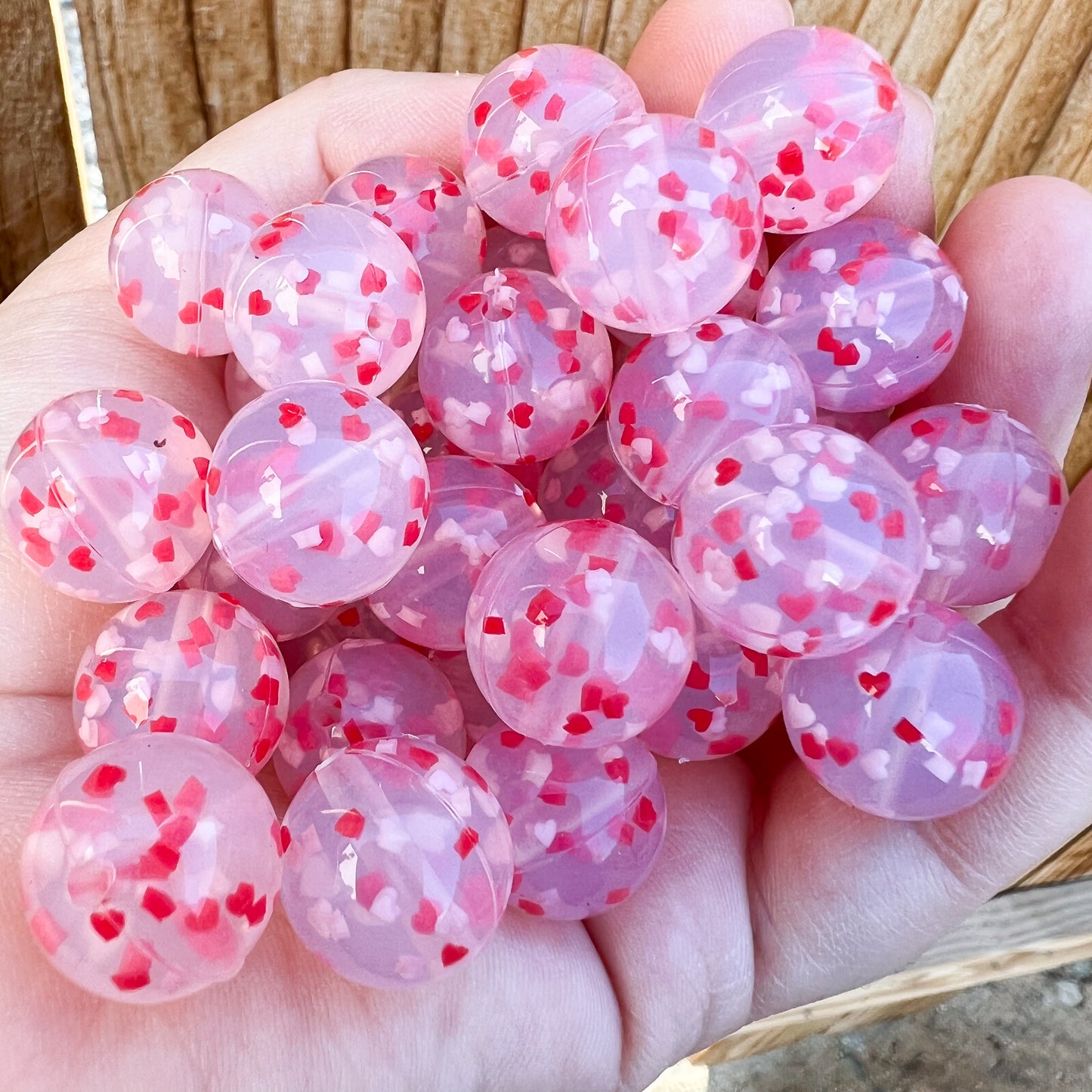 15mm Valentine’s Confetti Beads (pack of 10)