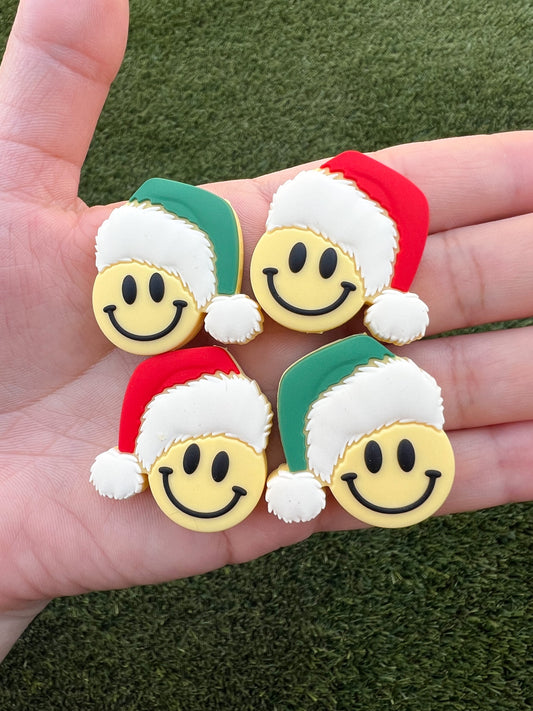 Christmas Santa Silicone Focal Beads (pack of 2)