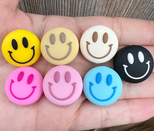 Smile Silicone Focal Bead (2 per pack)