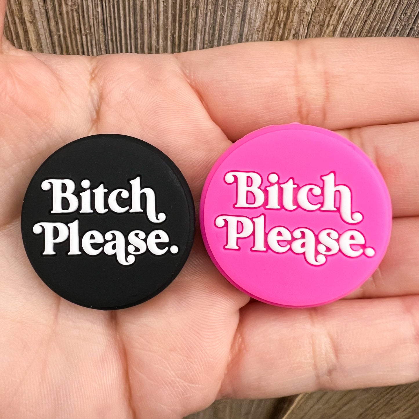 Bitch Please Silicone Focal Bead (pack of 2)