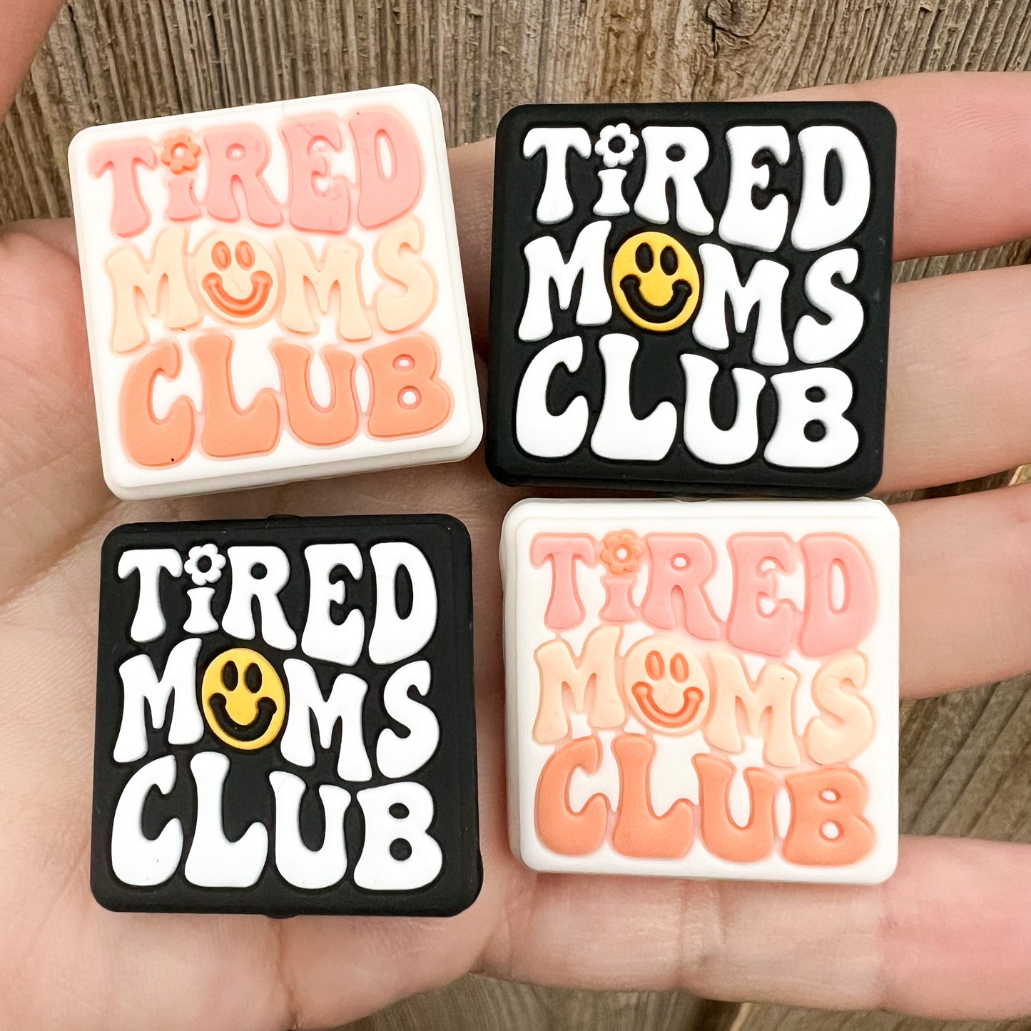 Tired Moms Club Silicone Focal Bead (pack of 2)