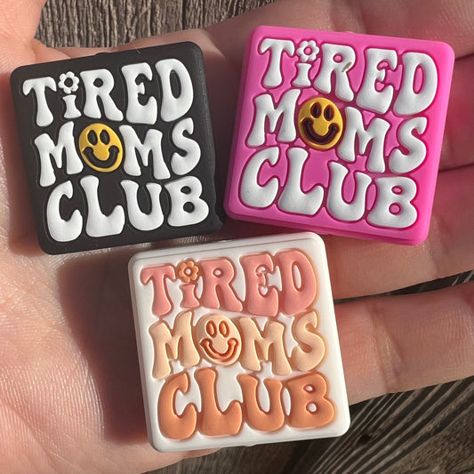 Tired Moms Club Silicone Focal Bead (pack of 2)