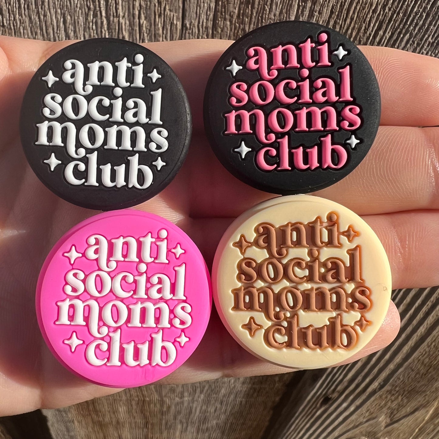 Anti Social Moms Club Silicone Focal Bead (pack of 2)