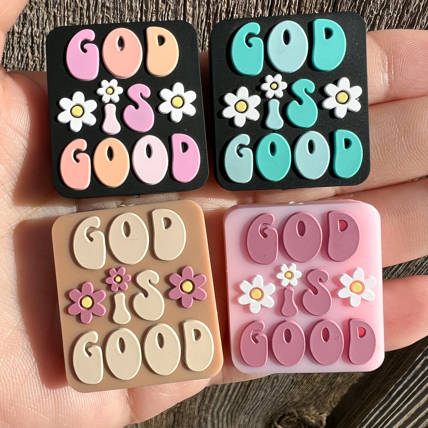 God is Good Silicone Focal Bead (pack of 2)