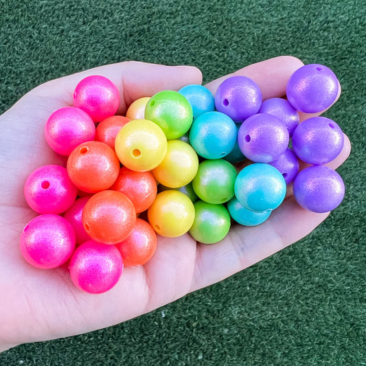 15mm Rainbow Opal Silicone Bead Mix (pack of 30)