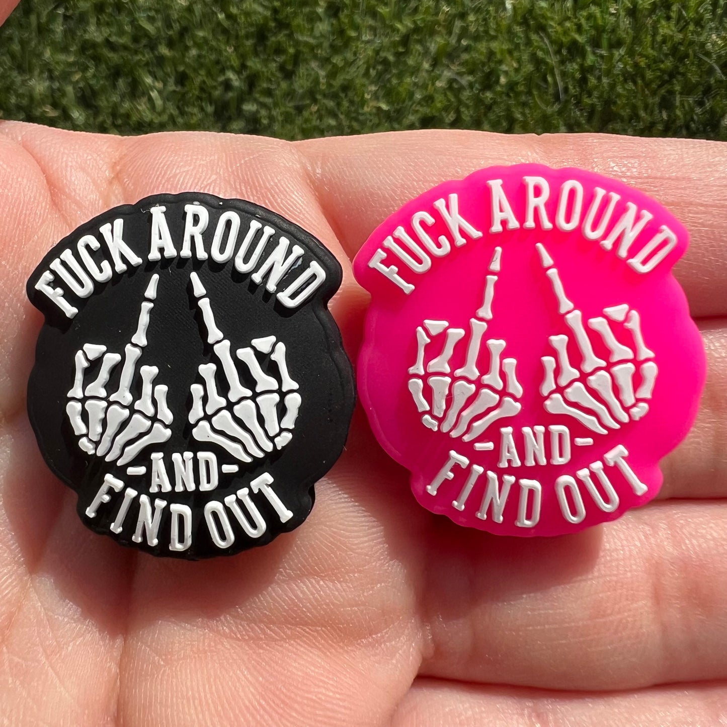 Fuck Around and Find Out Silicone Focal Bead (pack of 2)