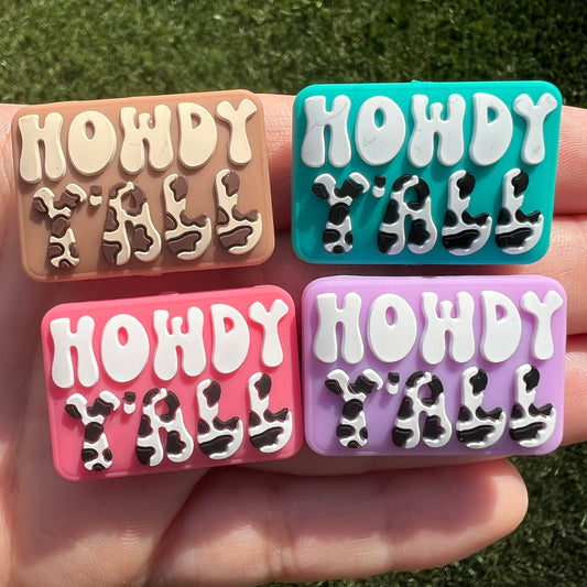 Howdy Y’all Silicone Focal Bead (pack of 2)